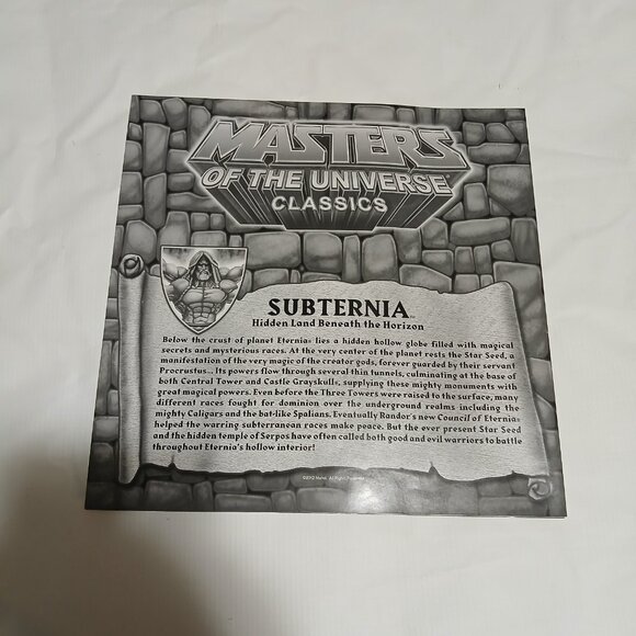 Subternia Masters of the Universe Classics Map Hidden Land Beneath The Horizon - Picture 1 of 2
